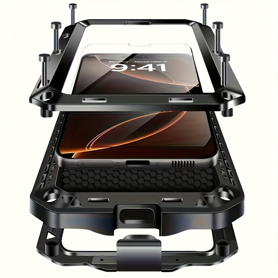 Heavy Duty 360 Full Body Protective Case - Funda metálica resistente para teléfono con