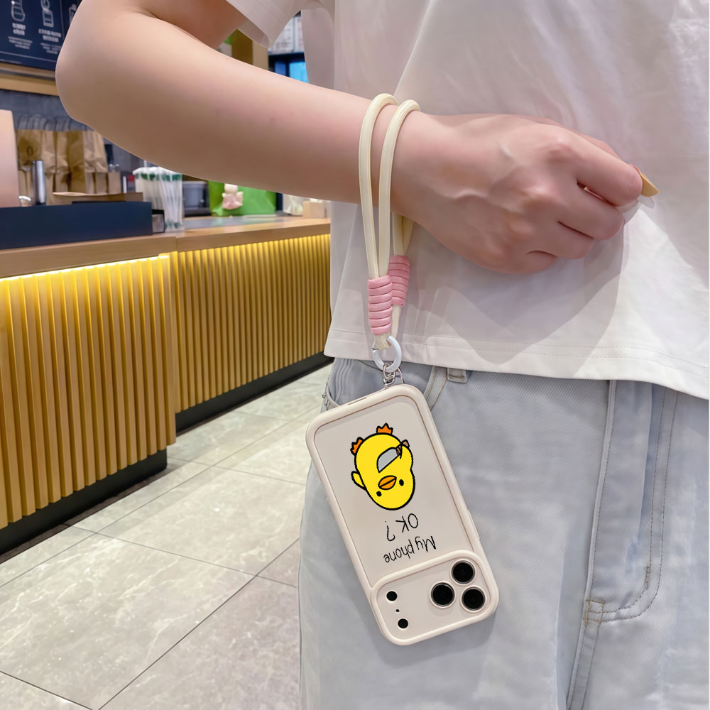 Funda de Teléfono con Correa d - Cute Cartoon Wrist Strap Silicone Case reseña y precio