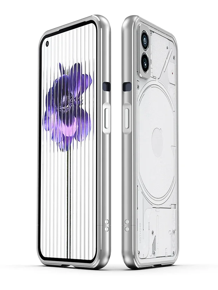 For Nothing Phone 2 Funda 1 On - Metal Bumper Aluminum Frame Case reseña y precio