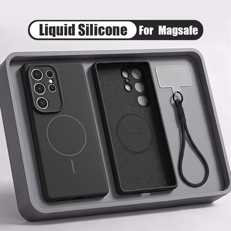 Funda de silicona líquida con  - Liquid Silicone Magnetic Phone Case reseña y precio