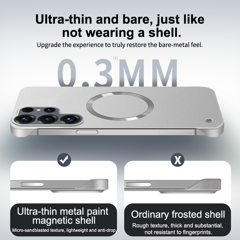Funda Magnética Metálica de Lu - Ultra Thin Frameless Phone Cover reseña y precio
