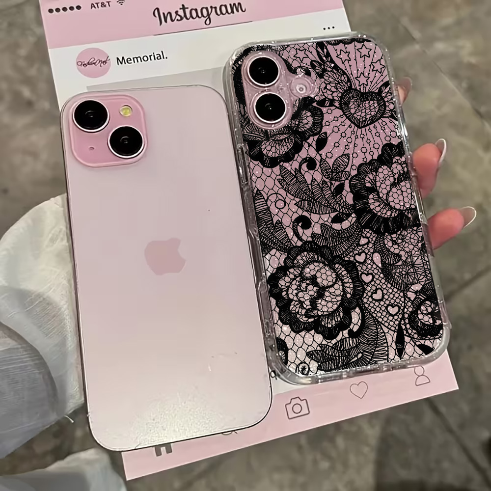 Funda Transparente con Flores  - Clear Shockproof Bumper Case reseña y precio